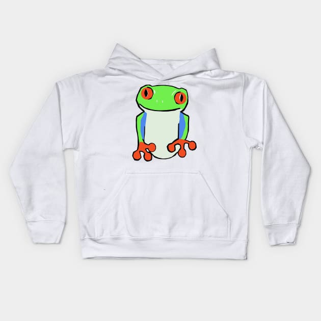 Tree Frog Kids Hoodie by Kelliboo